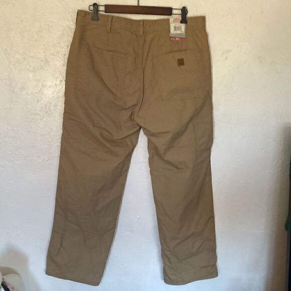 NWT Coleman tan fleece-lined work pants, 34W 30L - Picture 2 of 8